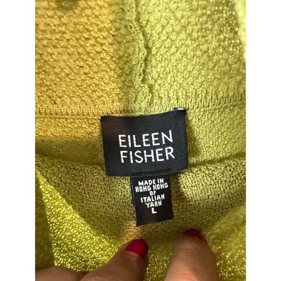 Eileen Fisher size large Italian yarn 100% wool turtleneck sweater - Picture 2 of 3
